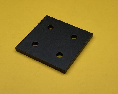 (JP-015-D-PAINT) 4 Hole Joining Plate – Black Textured Powder-Coated