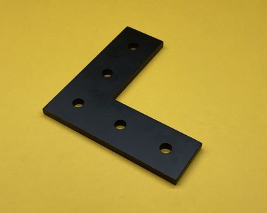 (JP-015-L-BLACK) 15 Series 5 Hole 90° “L” Joining Plate