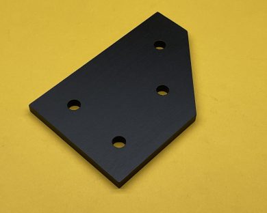 (JP-015-G-45°-BLACK) 15 Series 4 Hole 45° Joining Plate