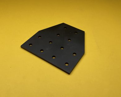 (JP-015-N-BLACK) 15 Series12 Hole Tee Joining Plate