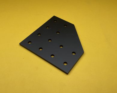 (JP-015-M-BLACK) 15 Series 12 Hole 90° Joining Plate